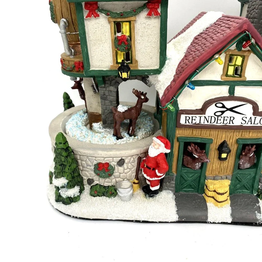 St. Nicholas Square Village - Reindeer Salon - Christmas House - Lights & Motion - Picture 5 of 12